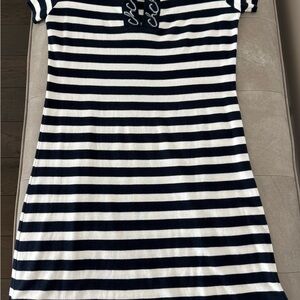 Striped Black and White Dress